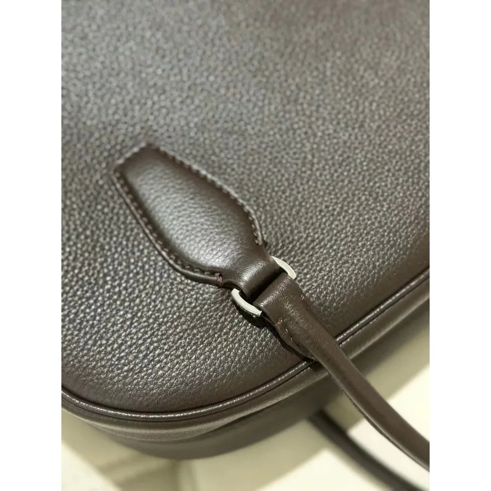 VOLVAETEC Nischen-High-End-Tasche Damen Neue Leder-Erstschicht-Rindsleder-Bowlingtasche mit großem Fassungsvermögen Tragbare große Tasche zum Pendeln